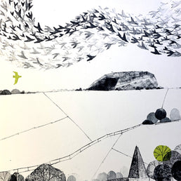 Murmuration over Traprain Law