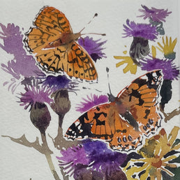 Dark-Green Fritillary and Painted Lady SOLD