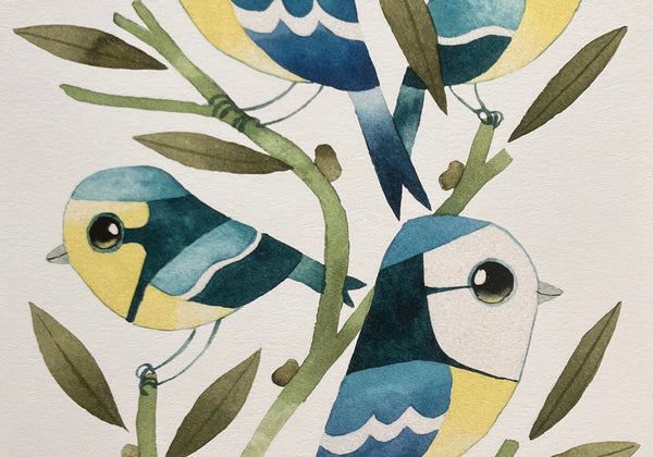 Blue Tits by Matt Sewell