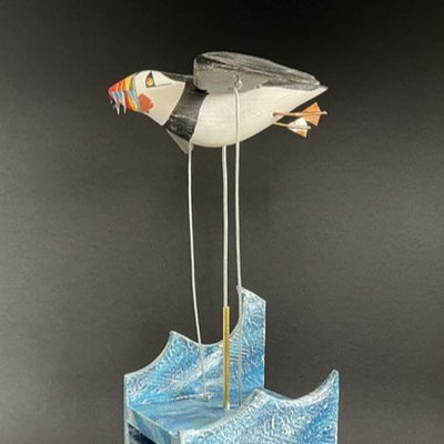 Single Flying Puffin Automaton I SOLD