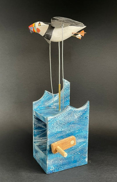 Single Flying Puffin Automaton I SOLD